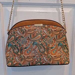 Fashion Puzzle Paisley Printed PVC Patterned Small Dome Crossbody Bag